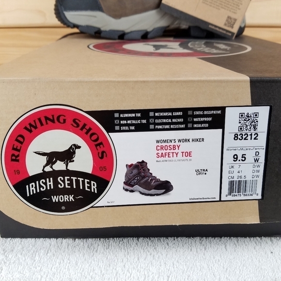 NEW Red Wing Irish Setter Shoes 83212 Crosby 4" Hiker Work Safety Boots Hiking - Picture 3 of 12